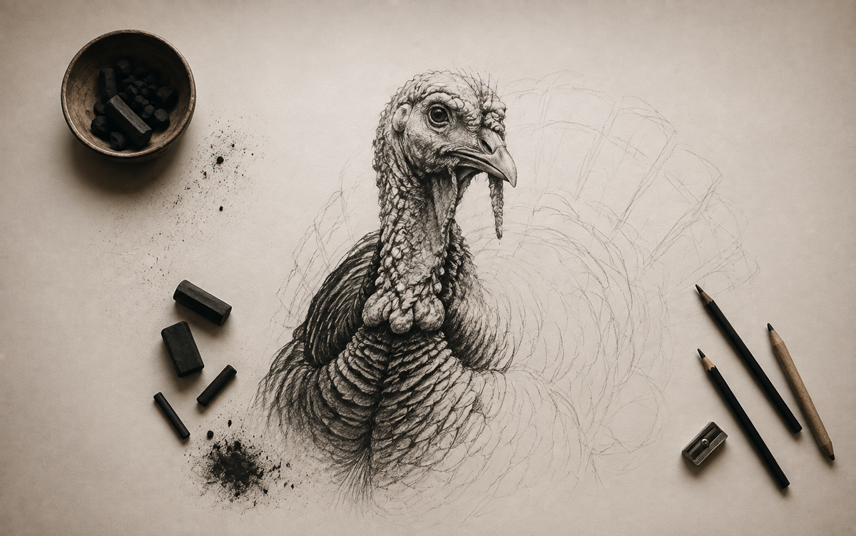 Wild Turkey Study - Charcoal Class