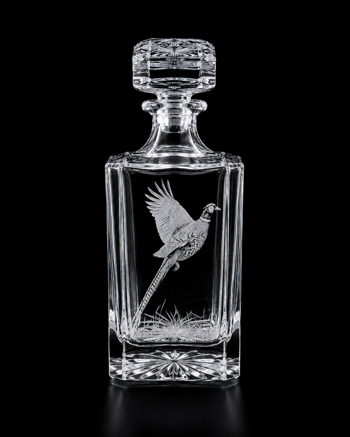 Pheasant Engraved Decanter Set